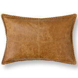 Weston Leather Lumbar Pillow, Chestnut, Set of 2