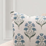 Bluffs Pillow, Oatmeal/Blue, Set of 2