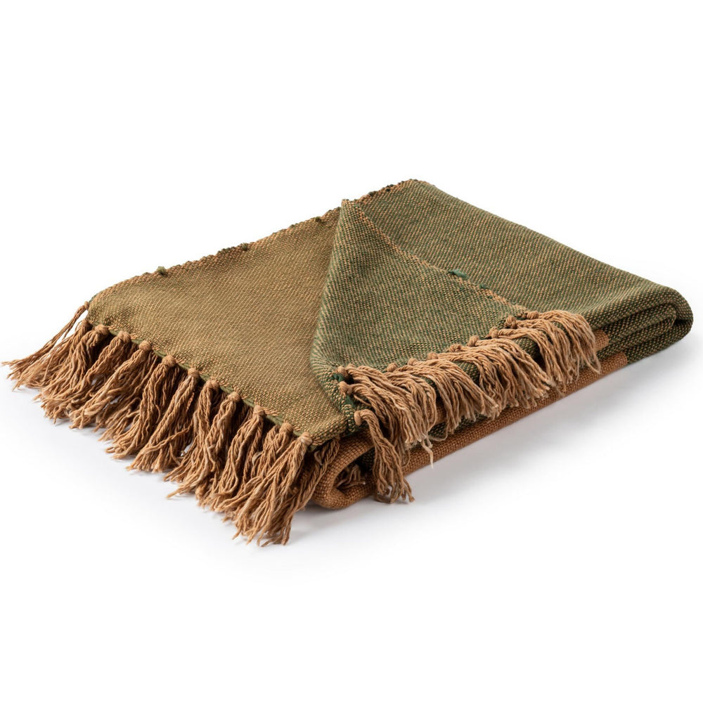 Woodland Throw, Chestnut/Olive