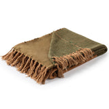 Woodland Throw, Chestnut/Olive
