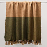 Woodland Throw, Chestnut/Olive