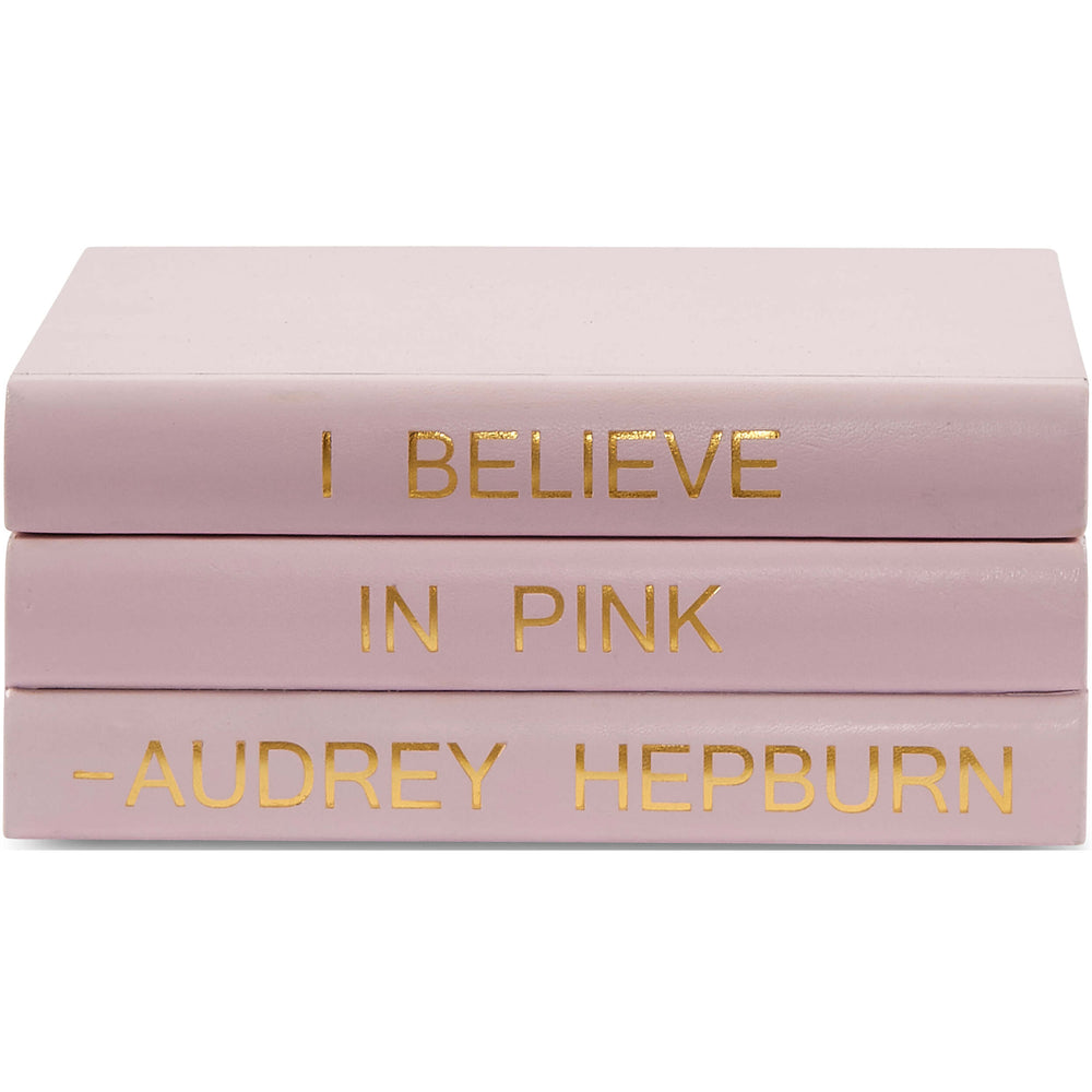 Stack of Books, I Believe in Pink