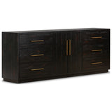 Suki Large Media Console, Burnished Black by Four Hands — PRM_1