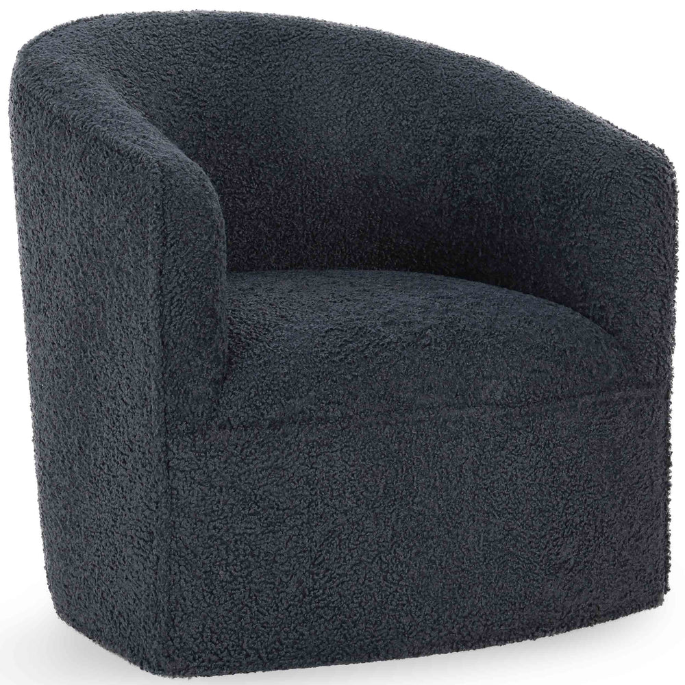 Valencia Swivel Chair, Blue-Furniture - Chairs-High Fashion Home