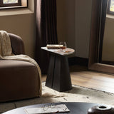 Valentina End Table, Textured Smoke and Russet by Four Hands-Furniture - Accent Tables-High Fashion Home
