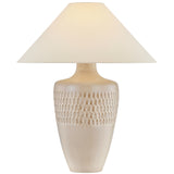 Valleydale Table Lamp, Aged Brass/Ceramic Reactive Manchado