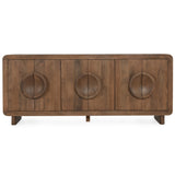 Vally 6 Door Buffet, Brown-Furniture - Storage-High Fashion Home