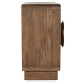 Vally 6 Door Buffet, Brown-Furniture - Storage-High Fashion Home