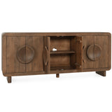 Vally 6 Door Buffet, Brown-Furniture - Storage-High Fashion Home