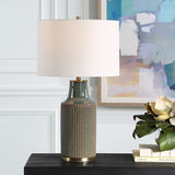 Vanessa Table Lamp, Bluish Green-Lighting-High Fashion Home