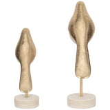 Vara Bird Statuary, White/Gold, Set of 2-Accessories-High Fashion Home