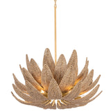 Varanasi 14 Light Chandelier, Vintage Gold Leaf