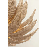 Varanasi 14 Light Chandelier, Vintage Gold Leaf