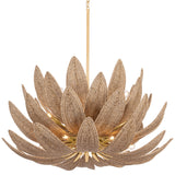 Varanasi 28 Light Chandelier, Vintage Gold Leaf