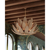 Varanasi 28 Light Chandelier, Vintage Gold Leaf
