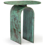 Vault Side Table, Green Patina