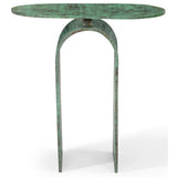 Vault Side Table, Green Patina