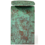 Vault Side Table, Green Patina