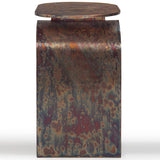 Vault Side Table, Oxidized