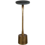 Veda Accent Table, Antique Brass-Furniture - Accent Tables-High Fashion Home