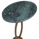 Veda Accent Table, Antique Brass-Furniture - Accent Tables-High Fashion Home
