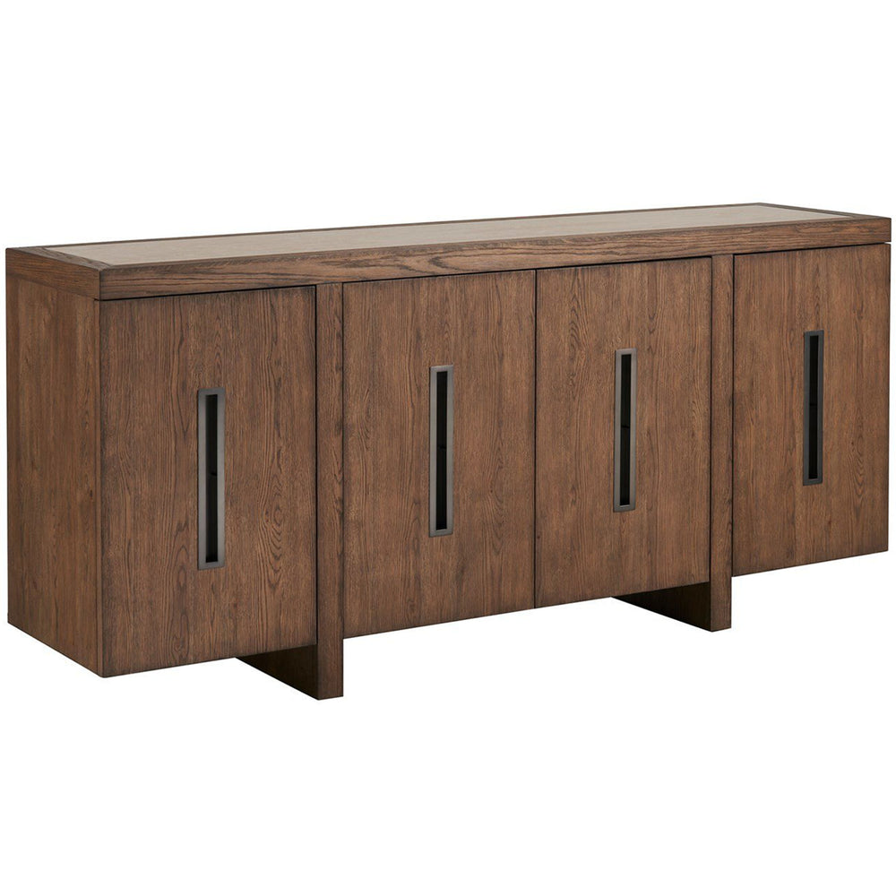 Veda Credenza, Medium Brown-Furniture - Storage-High Fashion Home