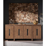 Veda Credenza, Medium Brown-Furniture - Storage-High Fashion Home