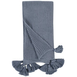 Veda Throw, Sea Fog Blue