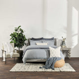 Veda Throw, Sea Fog Blue