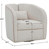 Vega Swivel Chair, Ecru