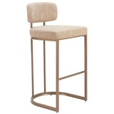 Velar Barstool & Counter Stool, Beige, Set of 2