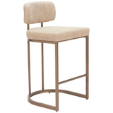 Velar Barstool & Counter Stool, Beige, Set of 2