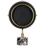 Velar Table Clock, Brushed Brass