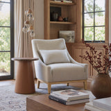 Velun Accent Chair, Ivory-Furniture - Chairs-High Fashion Home