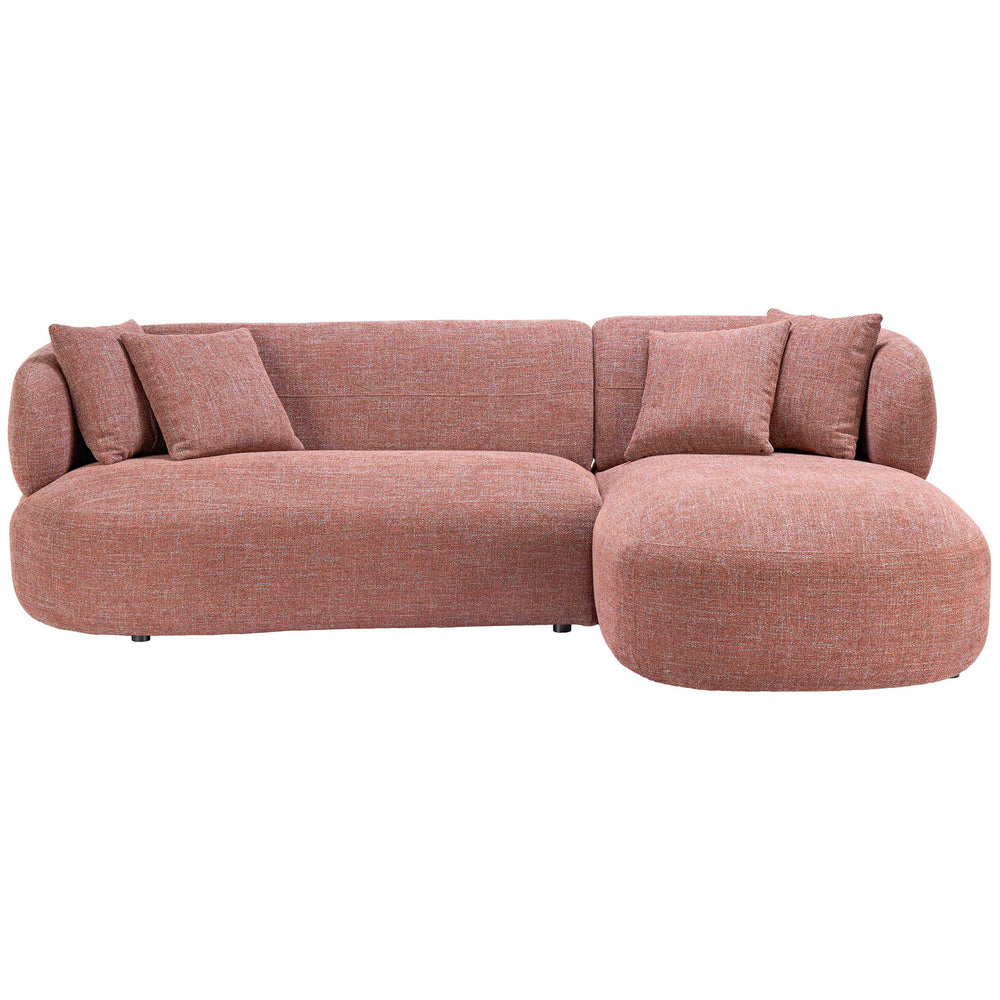 Venecia Chaise Sectional, Brown