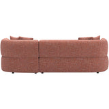 Venezia Chaise Sectional, Brown-Furniture - Storage-High Fashion Home