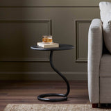 Vera End Table, Gunmetal by Four Hands-Furniture - Accent Tables-High Fashion Home
