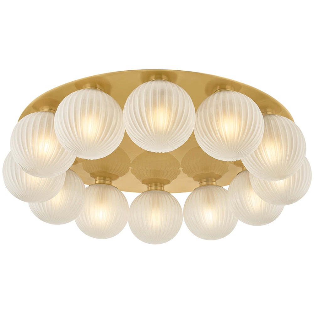 Vernazza 12 Light Flush Mount, Vintage Polished Brass