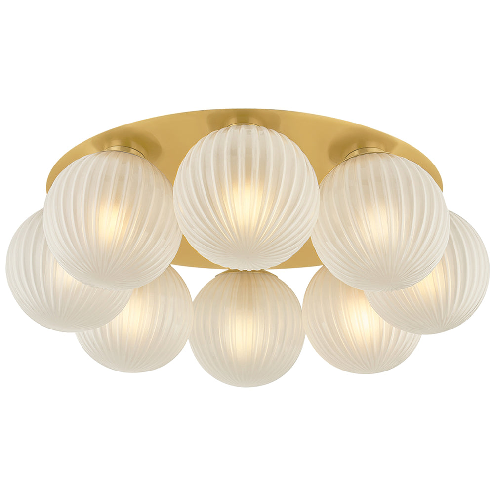 Vernazza 8 Light Flush Mount, Vintage Polished Brass