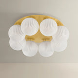 Vernazza 8 Light Flush Mount, Vintage Polished Brass