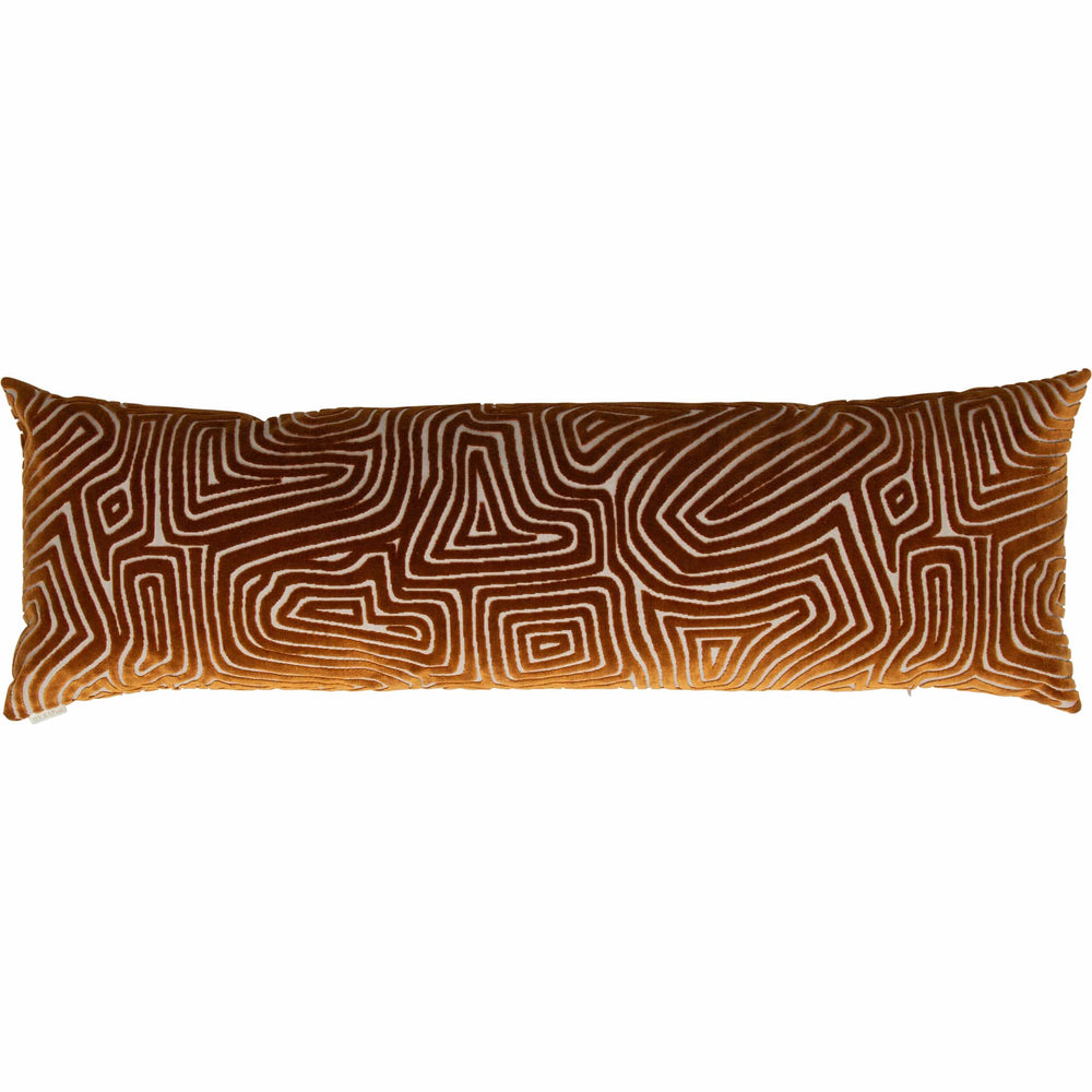 Vertigo Lumbar Pillow, Rust-Accessories-High Fashion Home