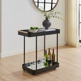 Vesper Bar Cart, Black-Furniture - Dining-High Fashion Home