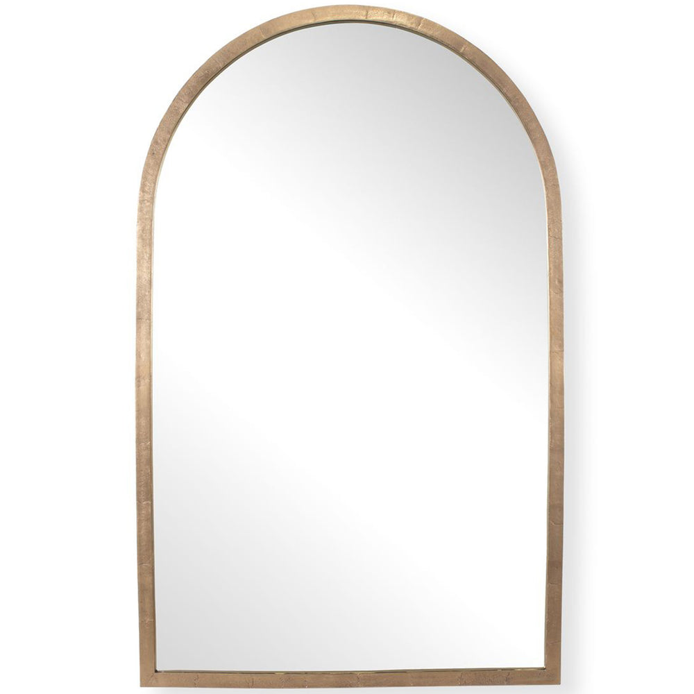 Vestry Arch Mirror, Antique Brass