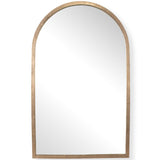 Vestry Arch Mirror, Antique Brass