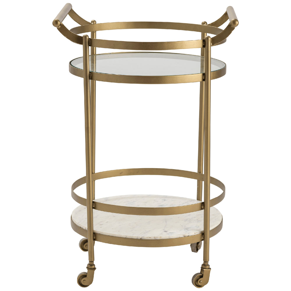 Vine Grove Bar Cart, Gold-Furniture - Dining-High Fashion Home