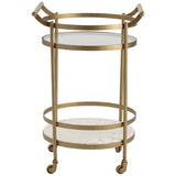 Vine Grove Bar Cart, Gold-Furniture - Dining-High Fashion Home