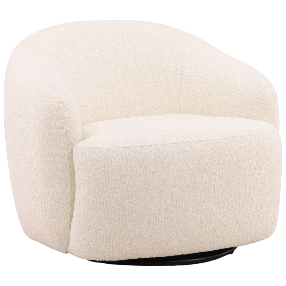 Viviana Swivel Chair, Cream-Furniture - Chairs-High Fashion Home