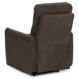 Vivica Leather Power Recliner w/Massage, Dark Brown