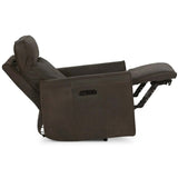 Vivica Leather Power Recliner w/Massage, Dark Brown