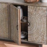 Vivienne 4 Door Cabinet, Light Gray